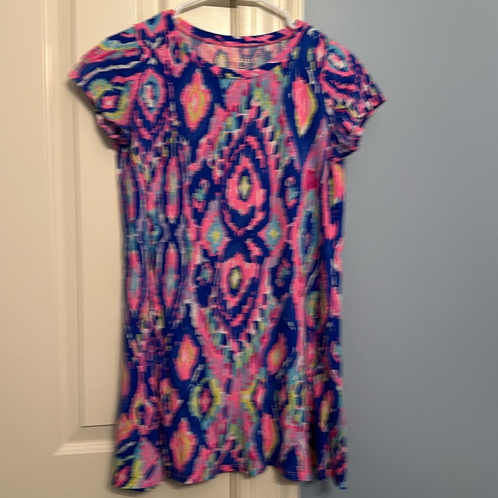 Lilly Pulitzer Kids XL Short Sleeve Cotton Ikat Dress